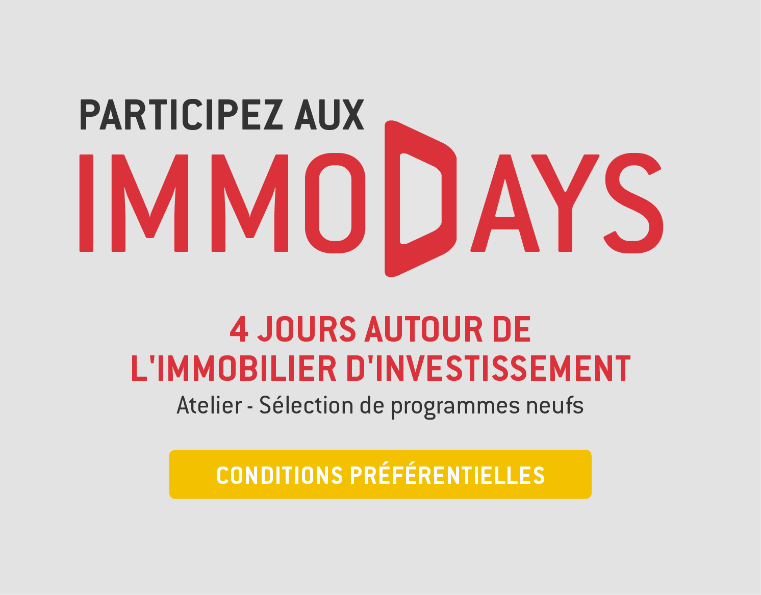 Participez aux IMMODAYS de Square Habitat Patrimoine
