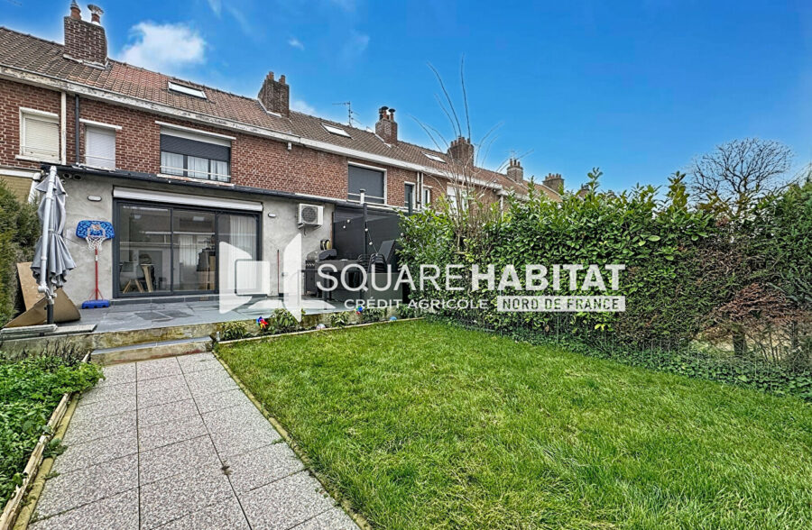 EXCLUSIVITÉ SQUARE HABITAT : MAISON BATIR RENOVEE – 3 CHAMBRES – JARDIN – GARAGE – MAIRIE DE FACHES-THUMESNIL