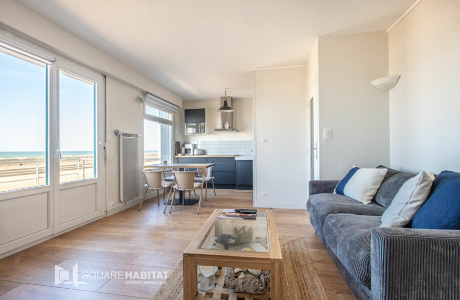 APPARTEMENT WISSANT- FRONT DE MER – 1 CHAMBRE – PLACE DE PARKING PRIVEE –  TERRASSE