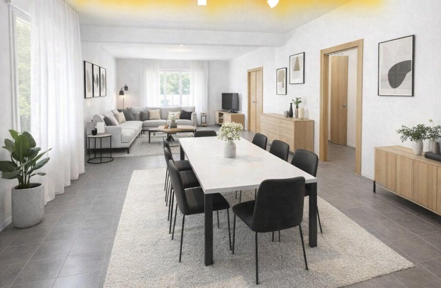 Pavillon individuel semi plain pieds