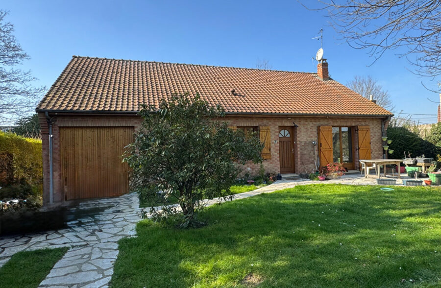 Ascq – Maison individuelle plain-pied, Grand jardin, 2chs poss 4-5 avec Combles aménageables