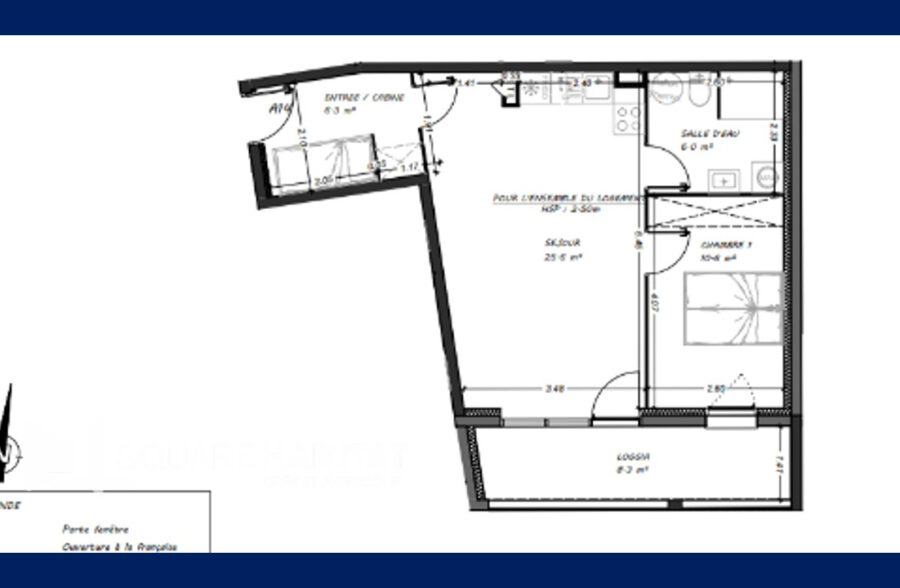 Appartement Stella Plage T2 de 45,50 m² avec Cabine