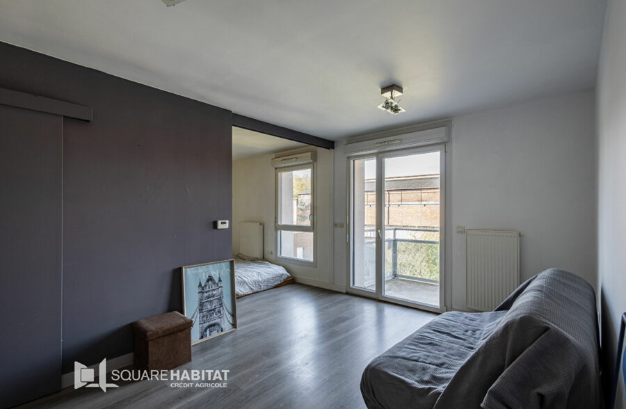 Type 2 de 41 m² avec balcon et parking – Résidence récente – Lille Moulins