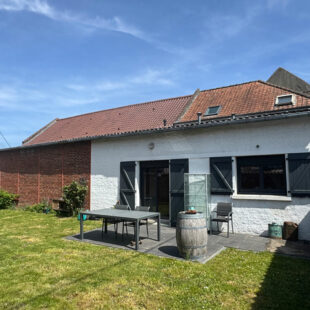 Longère semi-flamande – 107 m² – Terrasse, jardin, grand garage