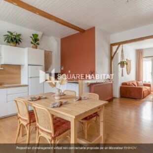 Croix, maison semi individuelle, 4 chambres, 2 terrasses, garage 2 voitures + parking