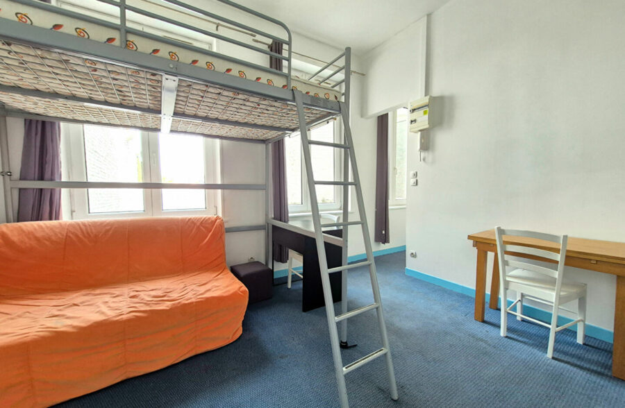LILLE HYPERCENTRE – RUE NATIONALE : STUDIO MEUBLÉ DE 21,20M² DANS UNE PETITE COPROPRIETE