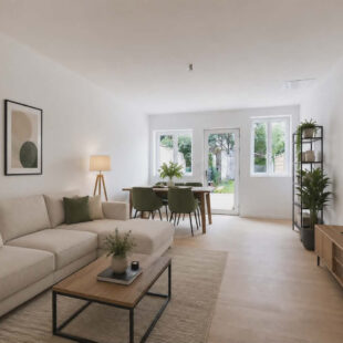 Maison de ville entierement rénovée avec 3 chambres et jardin