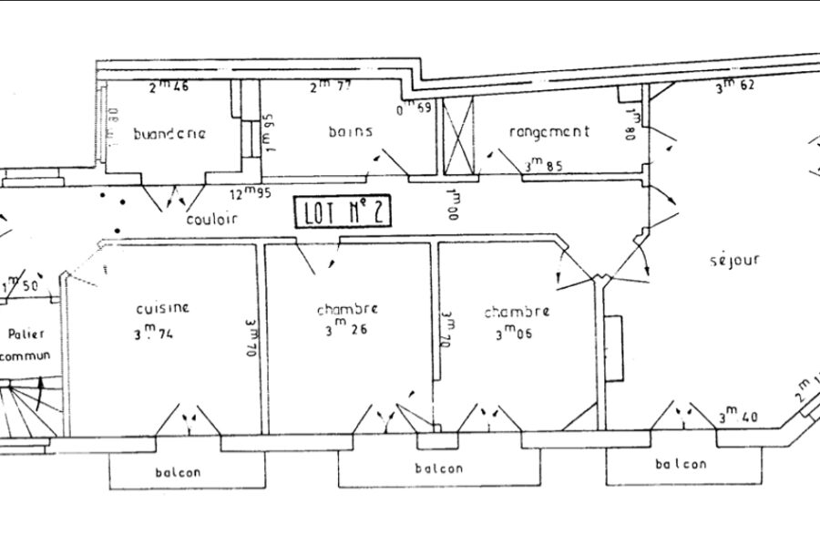 LILLE GAMBETTA/SEBASTOPOL : Appartement 102m² à rénover avec cave