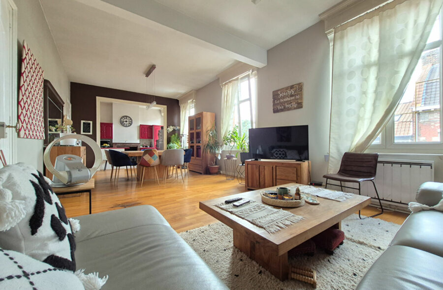 Appartement Haubourdin 113 M² hab, 3 ch, jardin, garage