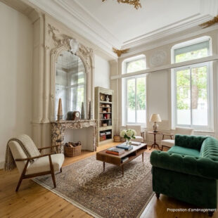 LILLE REPUBLIQUE – INKERMANN : TRES BEL APPARTEMENT TYPE 2 DE 65,57M² (63,46M² LOI CARREZ) AVEC CACHET / DOUBLE DESTINATION