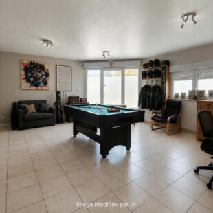 Maison familiale de 199 m² habitables avec jardin, salle de billard et carport