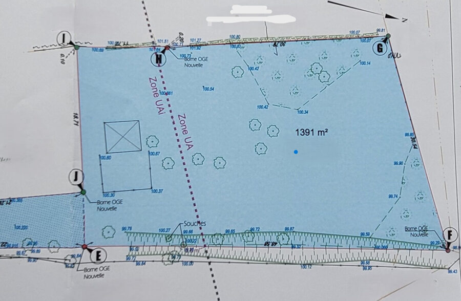 Terrain Auchy Lez Orchies façade 25m