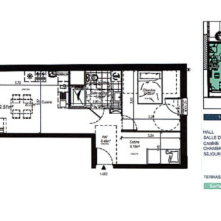 Appartement T2 plus cabine rez de chaussée Stella Plage