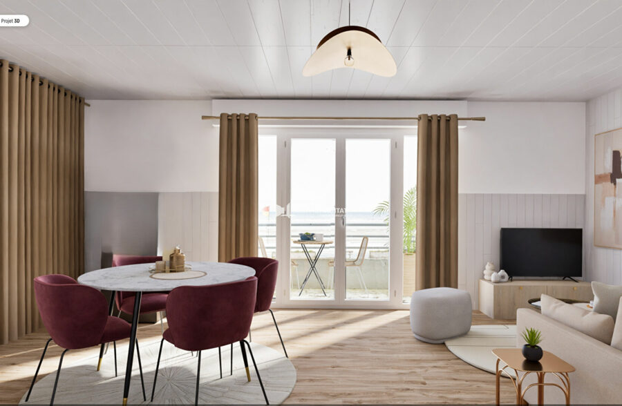 Vue Mer Merlimont-Plage T3 Terrasse – Opportunité rare sur le front de mer !