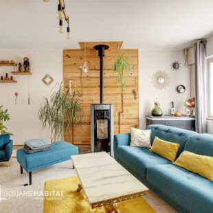 Maison lumineuse 3 chambres et bureau, jardin, garage 50m²