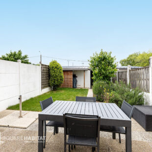 Maison lumineuse 3 chambres et bureau, jardin, garage 50m²