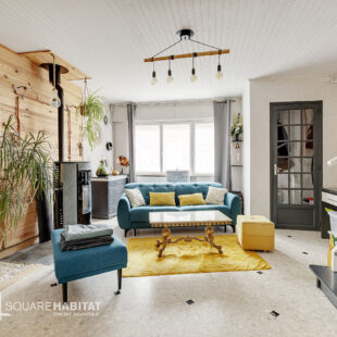 Maison lumineuse 3 chambres et bureau, jardin, garage 50m²