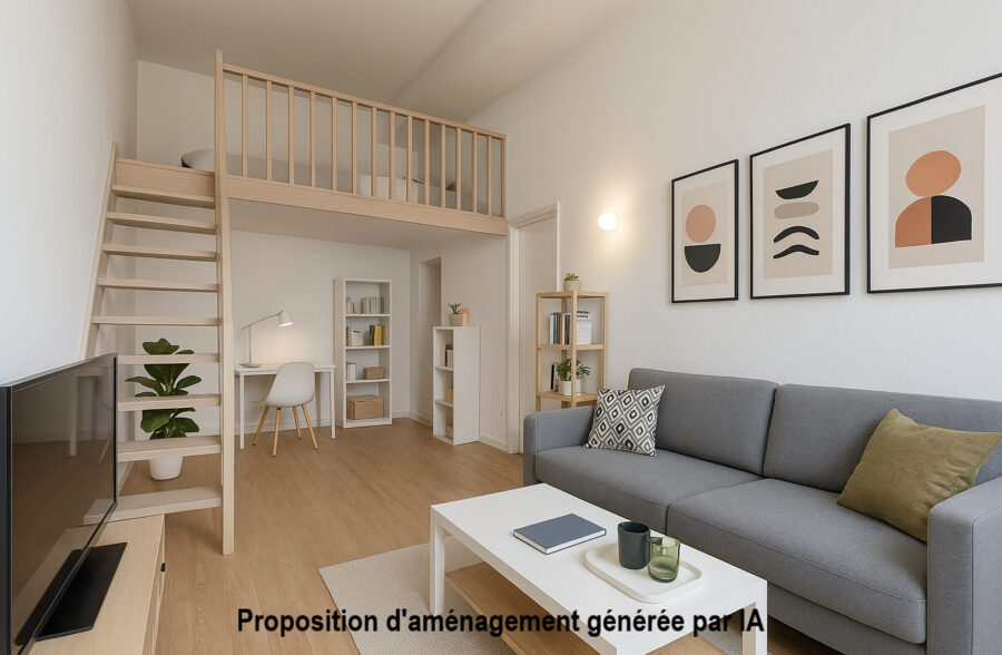 APPARTEMENT DE TYPE 2 AVEC DOUBLE MEZZANINE, A PROXIMITE DE LA GARE ET DE LA GRAND PLACE