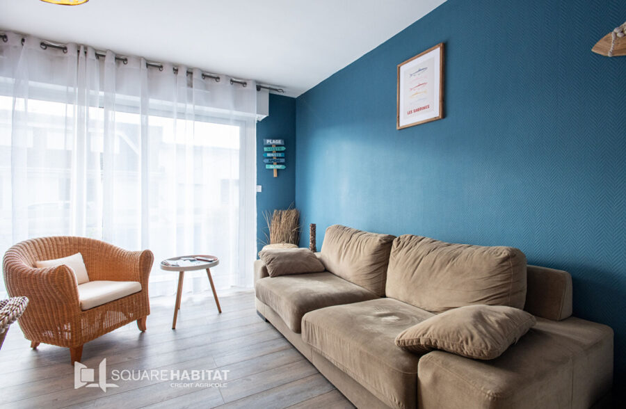 “Superbe T2 lumineux avec balcon et vue sur les dunes”