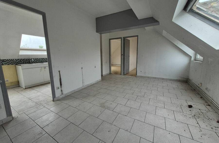 Immeuble de rapport offrant une rentabilité brute de 12 %, composé de 7 lots : 6 appartements, un local commercial, 11 garages ainsi qu’un hangar.