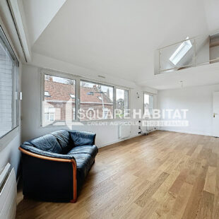 CHARMANT APPARTEMENT T3 AVEC CHEMINÉE ET VERANDA – RONCHIN – GRANDE TERRASSE – GARAGE EN SOUS SOL – CAVE